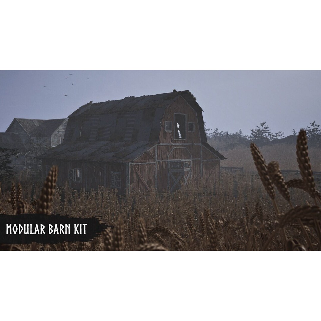 Haunted House 3D Model – Low Poly Modular Game Asset, FBX - View 18