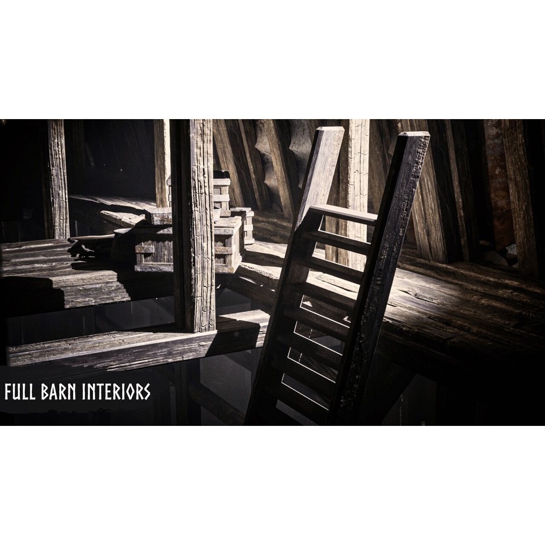 Haunted House 3D Model – Low Poly Modular Game Asset, FBX - View 20