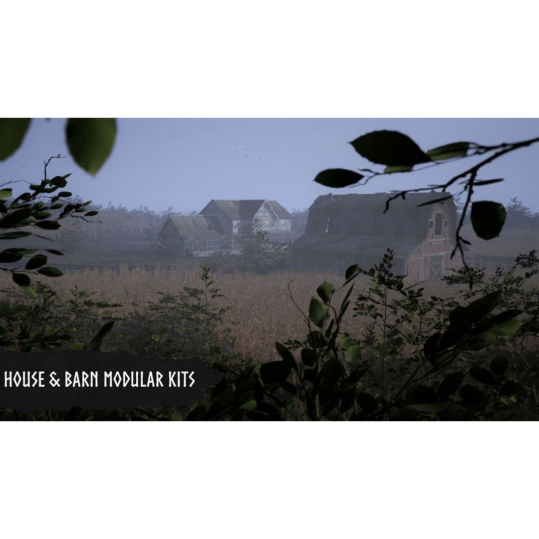 Haunted House 3D Model – Low Poly Modular Game Asset, FBX - View 6