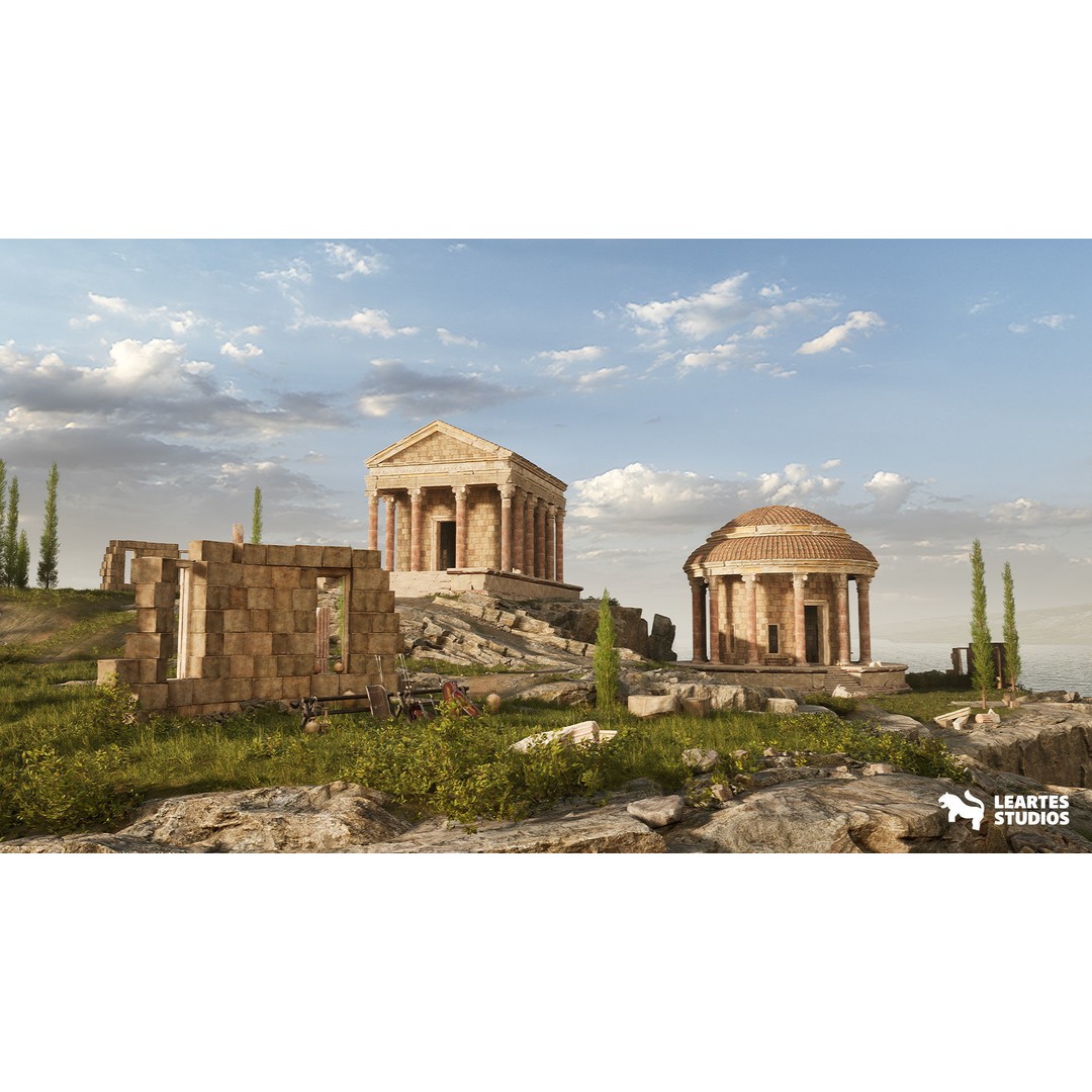 Roman Environments Bundle 3D Model – Low Poly Historic Asset Pack, FBX - View 14