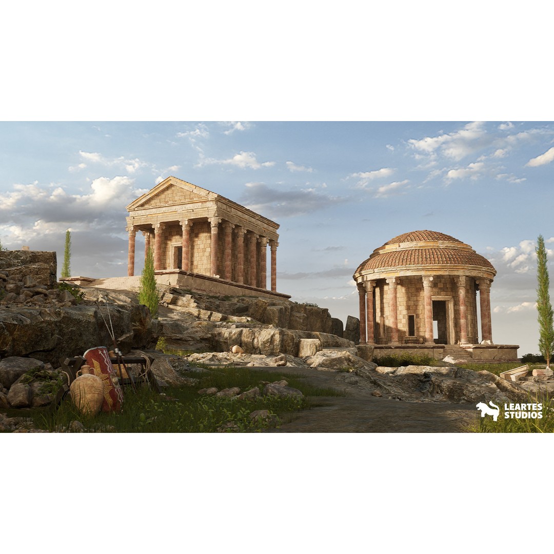 Roman Environments Bundle 3D Model – Low Poly Historic Asset Pack, FBX - View 15