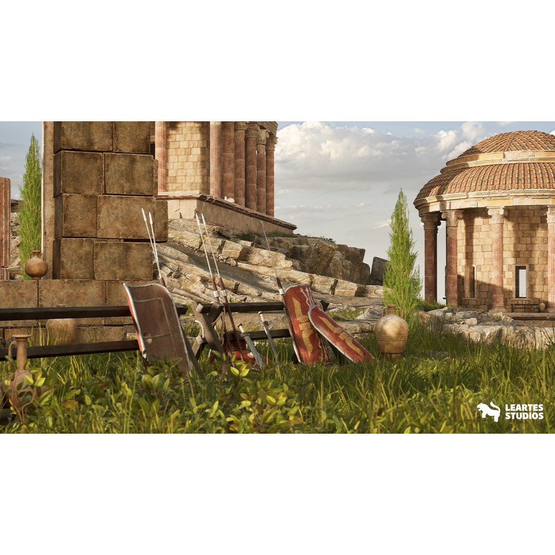 Roman Environments Bundle 3D Model – Low Poly Historic Asset Pack, FBX - View 16