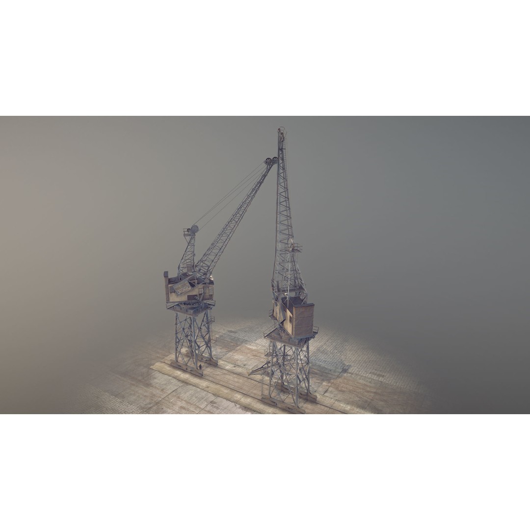 Crane 3D Model – Low Poly Rigged Asset with PBR Textures - View 10