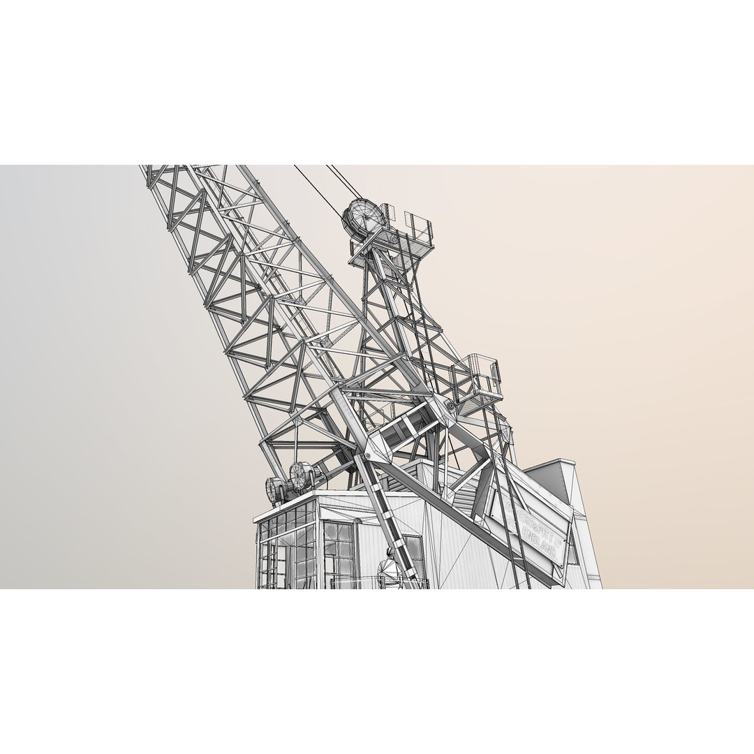 Crane 3D Model – Low Poly Rigged Asset with PBR Textures - View 26