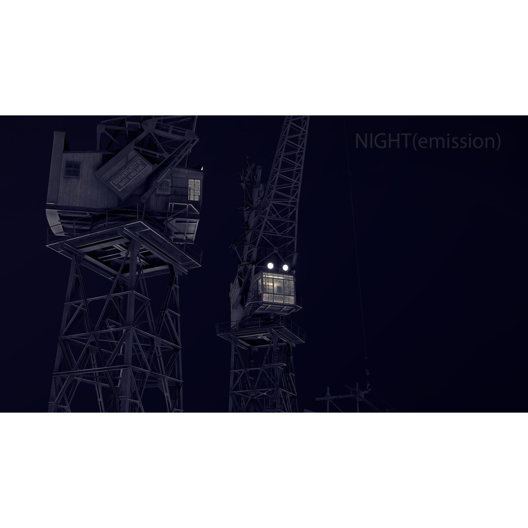 Crane 3D Model – Low Poly Rigged Asset with PBR Textures - View 33