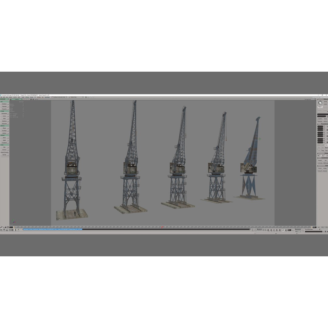 Crane 3D Model – Low Poly Rigged Asset with PBR Textures - View 34