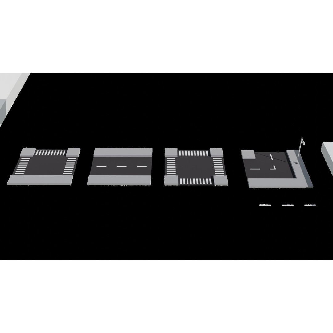 Low Poly City 3D Model – Modular Cityscape with Buildings and Cars - View 17