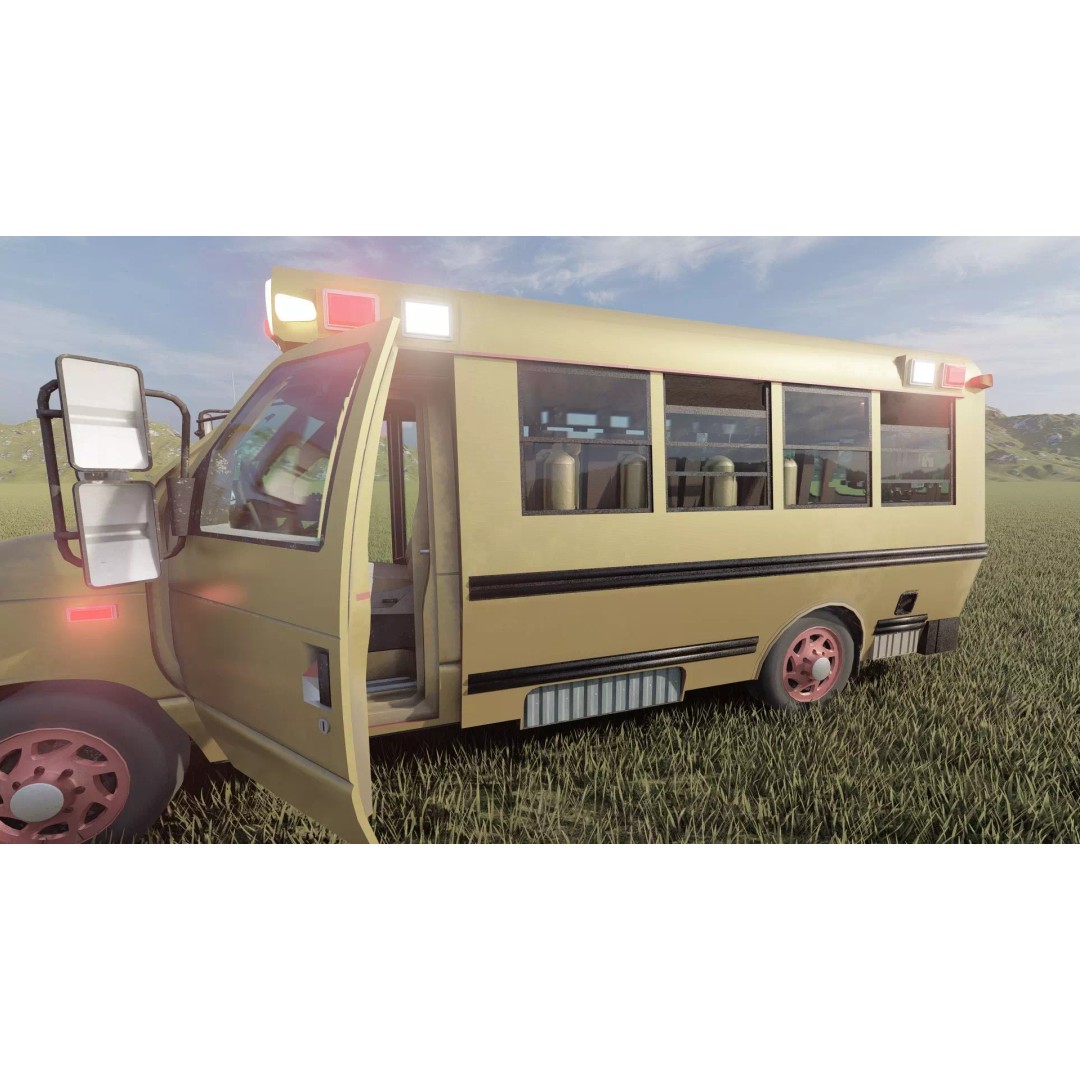 Rescue Bus 3D Model – Detailed Vehicle with Textures for Lumion - View 11