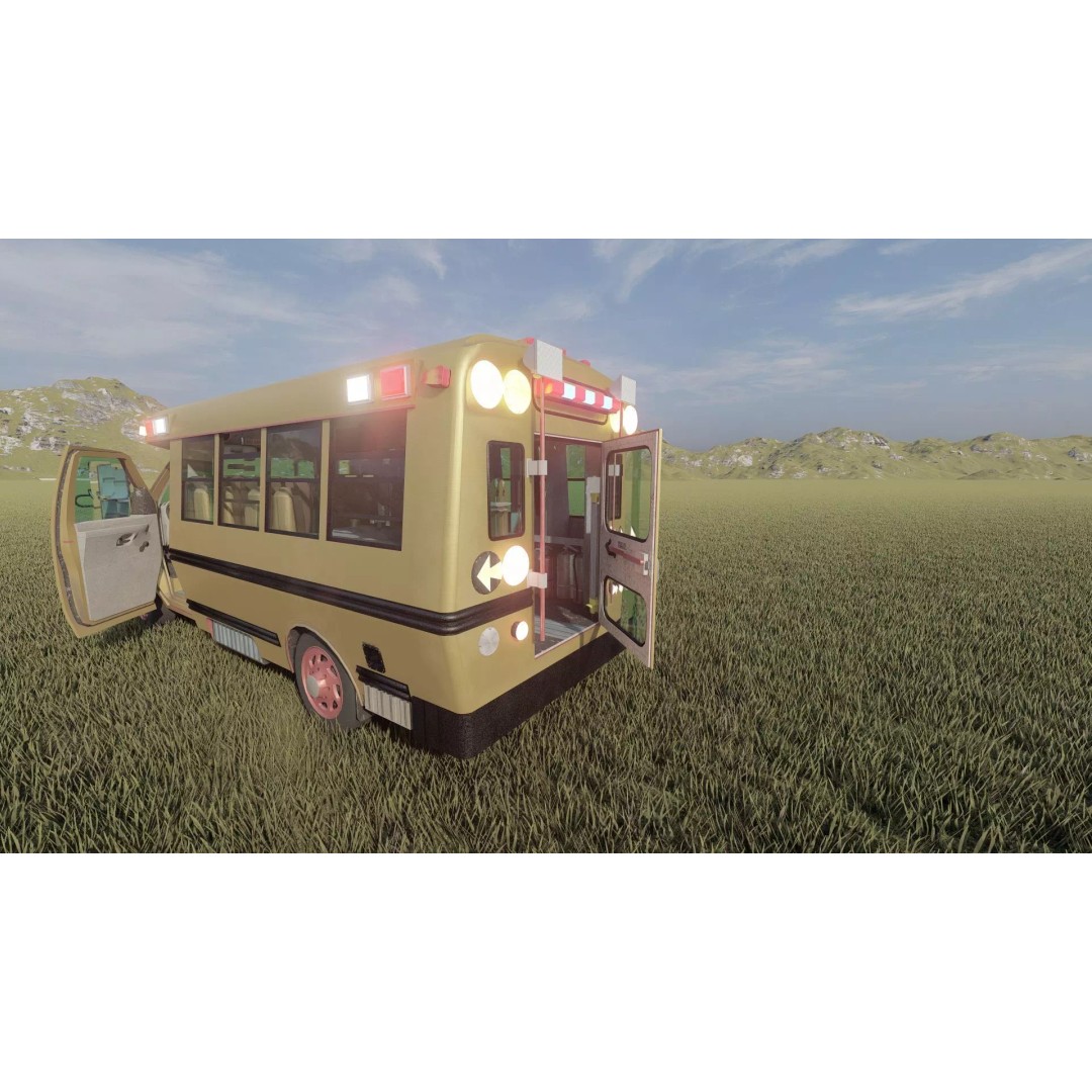 Rescue Bus 3D Model – Detailed Vehicle with Textures for Lumion - View 13