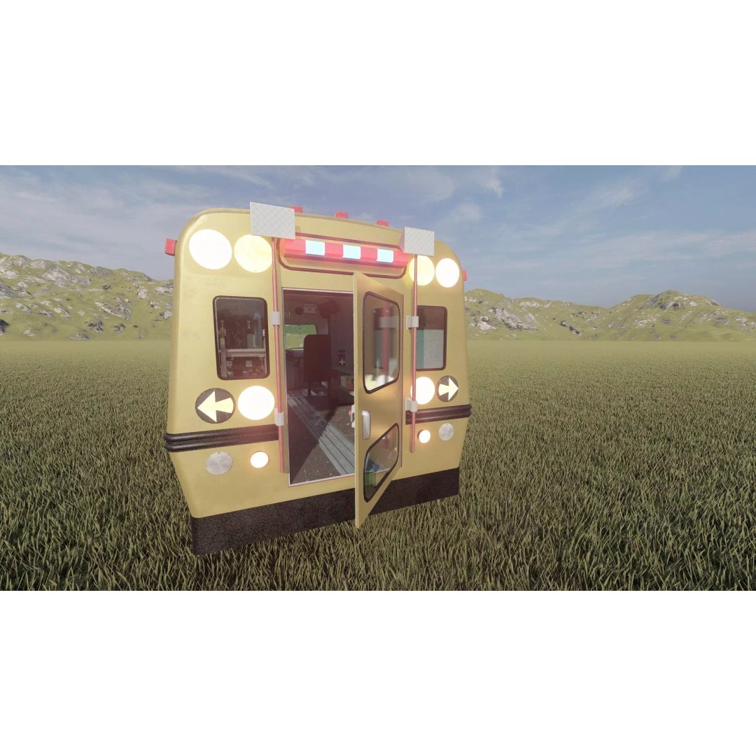 Rescue Bus 3D Model – Detailed Vehicle with Textures for Lumion - View 14