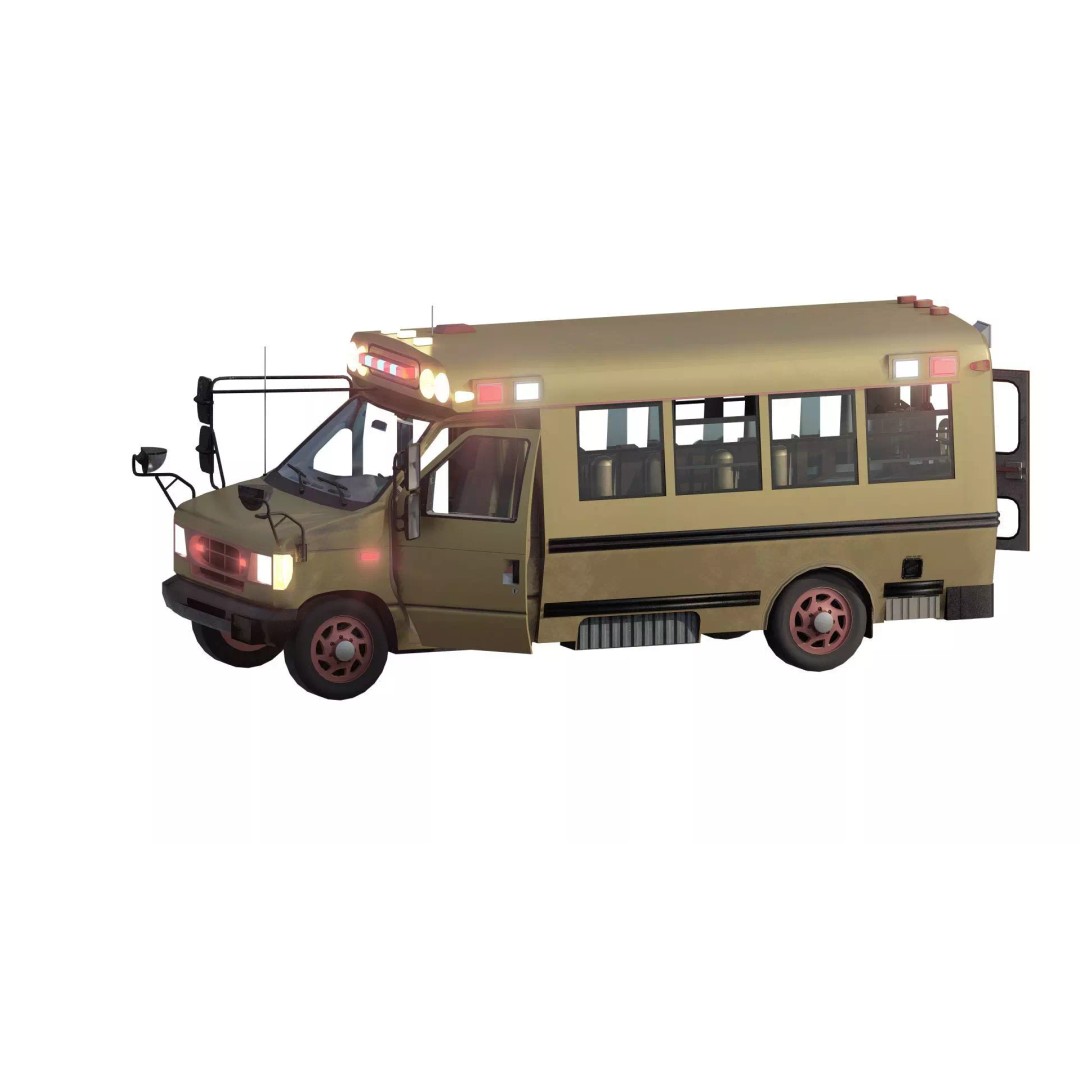 Rescue Bus 3D Model – Detailed Vehicle with Textures for Lumion - View 2