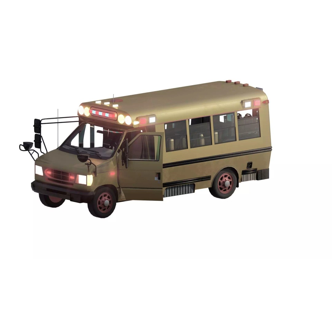 Rescue Bus 3D Model – Detailed Vehicle with Textures for Lumion - View 3