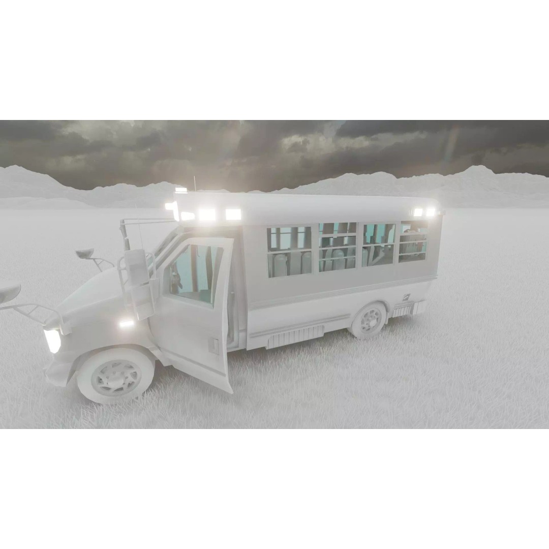 Rescue Bus 3D Model – Detailed Vehicle with Textures for Lumion - View 42