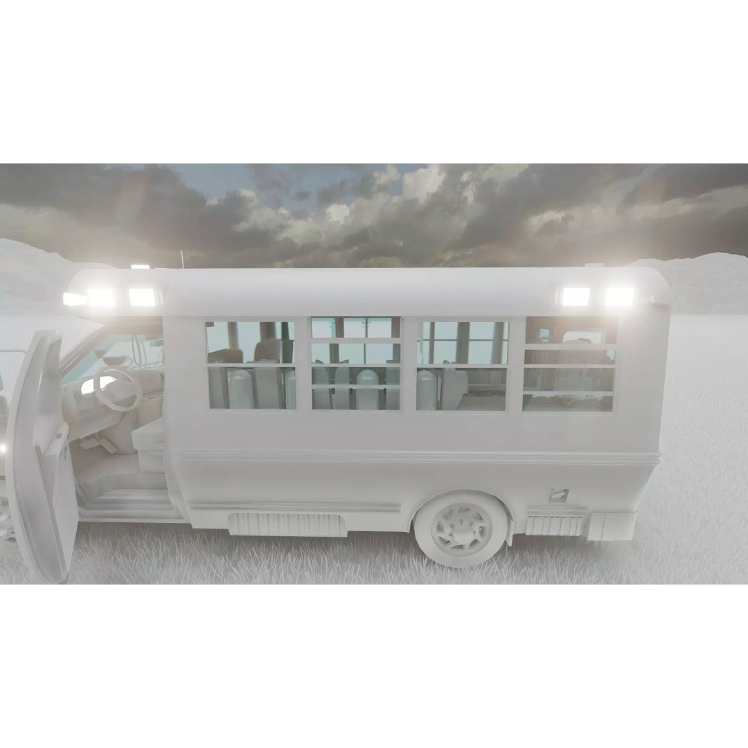 Rescue Bus 3D Model – Detailed Vehicle with Textures for Lumion - View 43