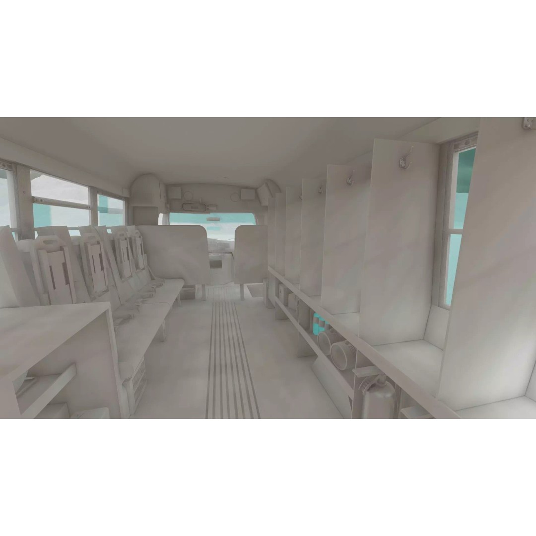 Rescue Bus 3D Model – Detailed Vehicle with Textures for Lumion - View 46