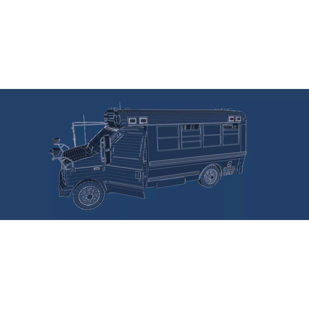 Rescue Bus 3D Model – Detailed Vehicle with Textures for Lumion - View 49