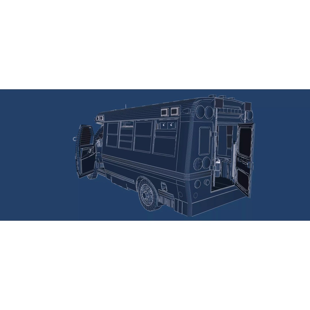 Rescue Bus 3D Model – Detailed Vehicle with Textures for Lumion - View 51