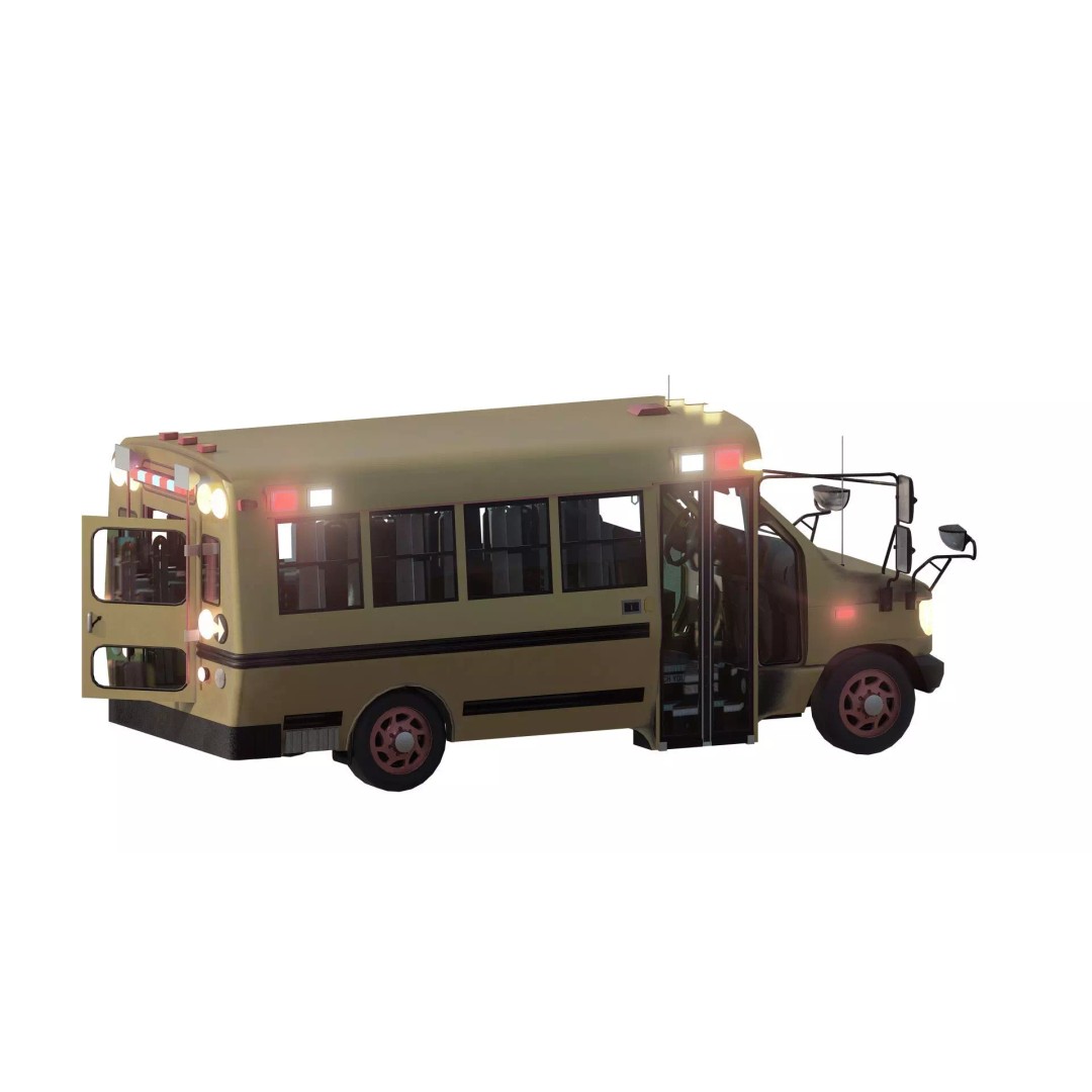 Rescue Bus 3D Model – Detailed Vehicle with Textures for Lumion - View 6