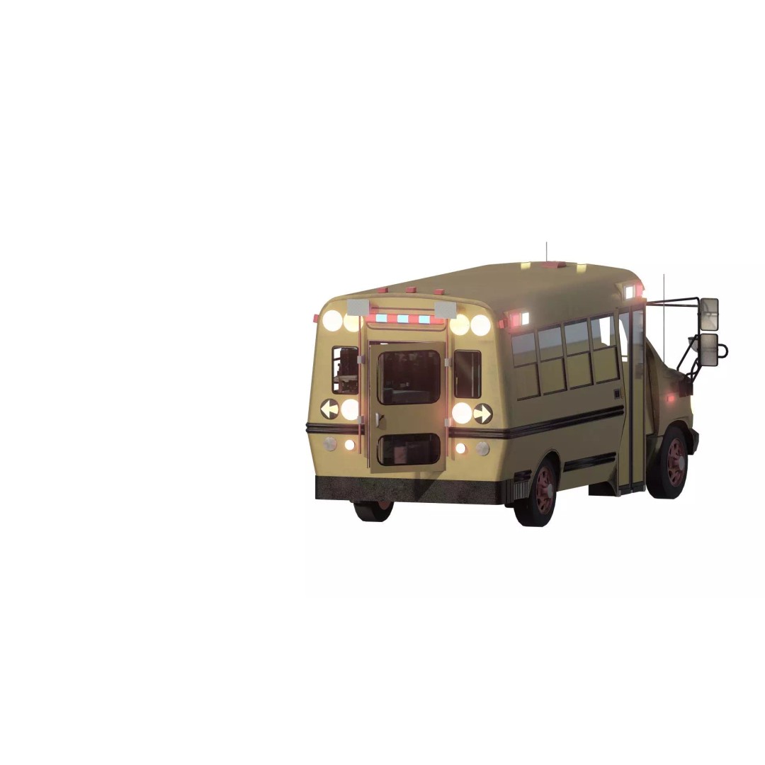 Rescue Bus 3D Model – Detailed Vehicle with Textures for Lumion - View 7