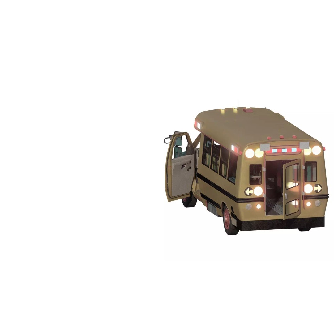 Rescue Bus 3D Model – Detailed Vehicle with Textures for Lumion - View 8