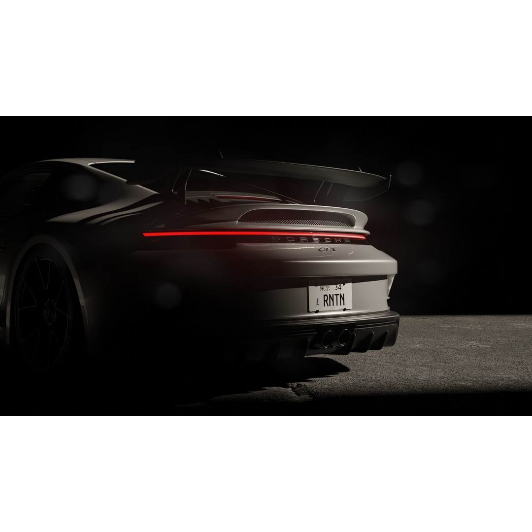 Automotive Cinematic Scene 3D Model – Textured Blender Project, PBR