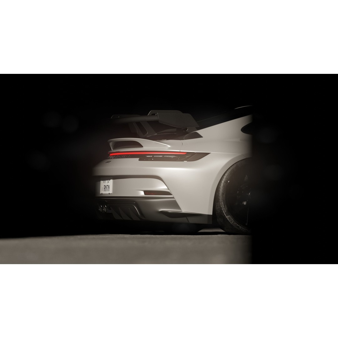 Automotive Cinematic Scene 3D Model – Textured Blender Project, PBR - View 3