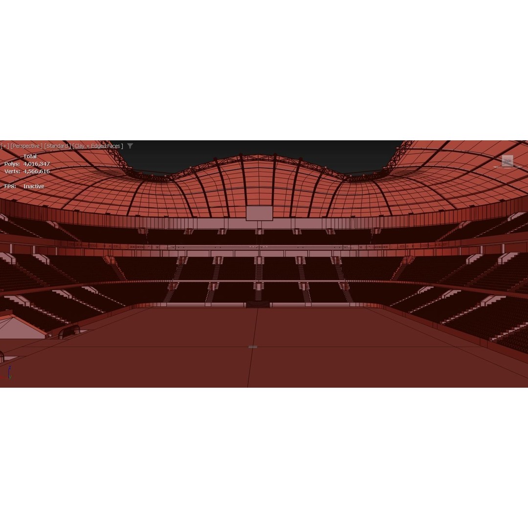 Soccer Stadium 3D Model – Low Poly Exterior Asset, FBX, OBJ, Blender
