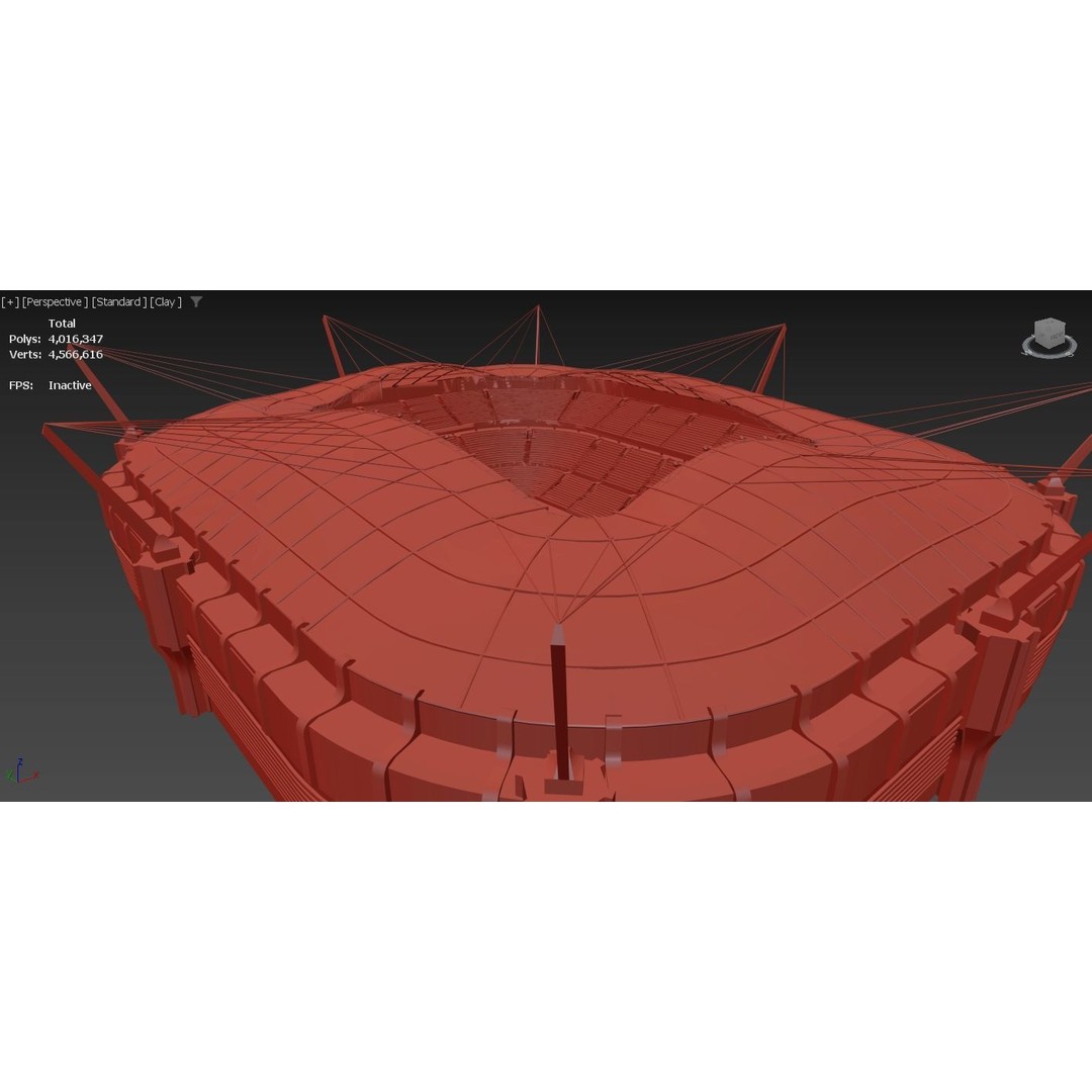 Soccer Stadium 3D Model – Low Poly Exterior Asset, FBX, OBJ, Blender - View 16