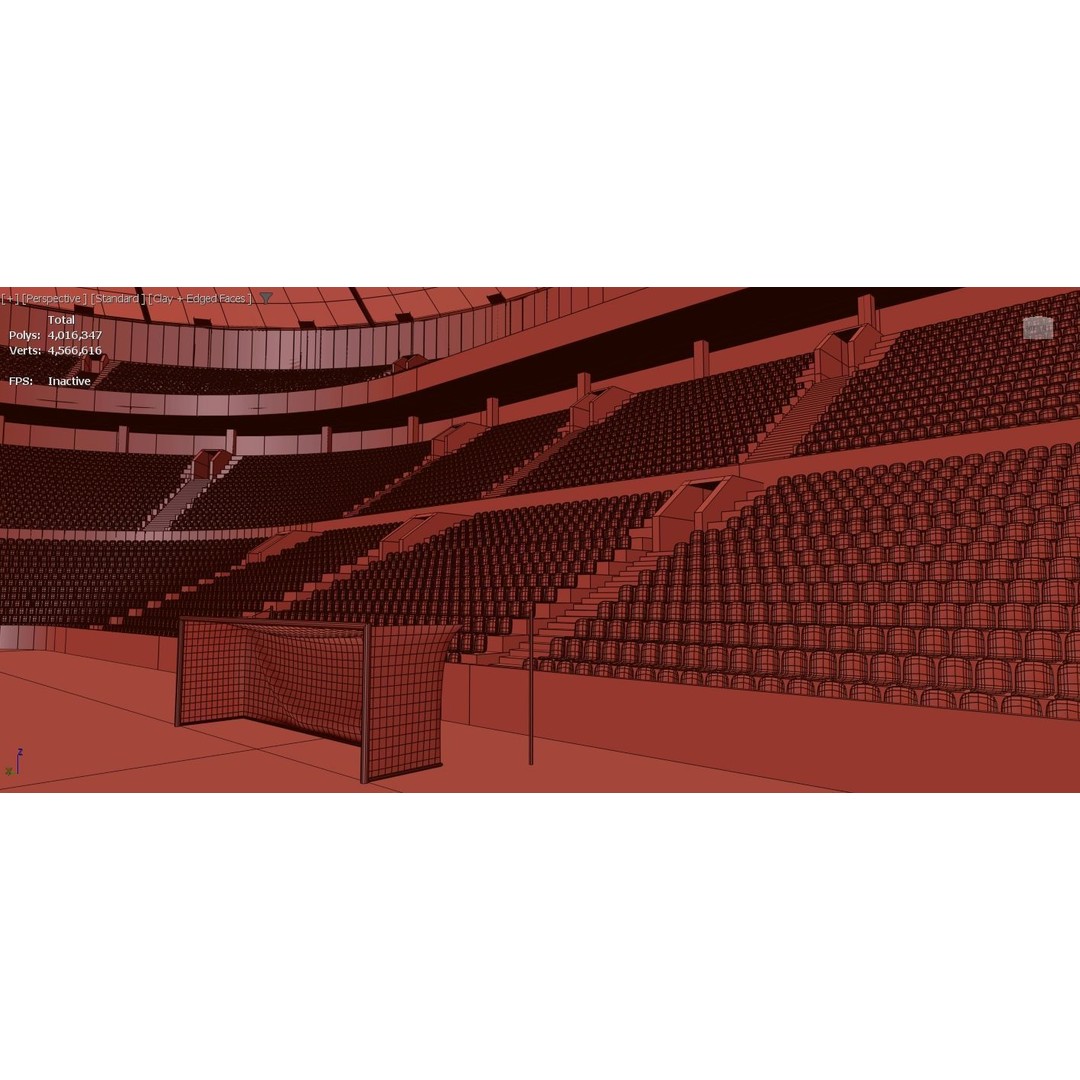 Soccer Stadium 3D Model – Low Poly Exterior Asset, FBX, OBJ, Blender - View 18