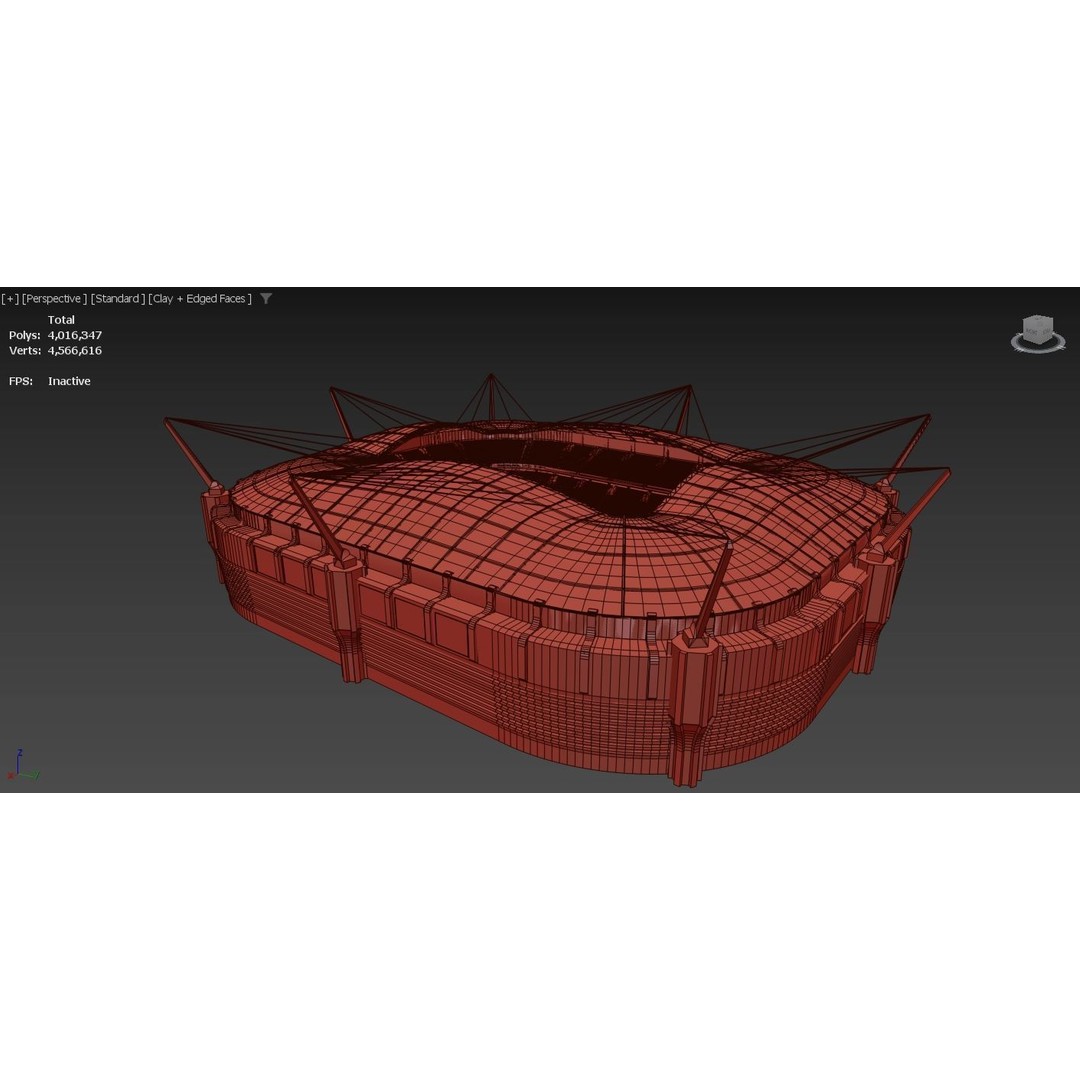 Soccer Stadium 3D Model – Low Poly Exterior Asset, FBX, OBJ, Blender - View 19