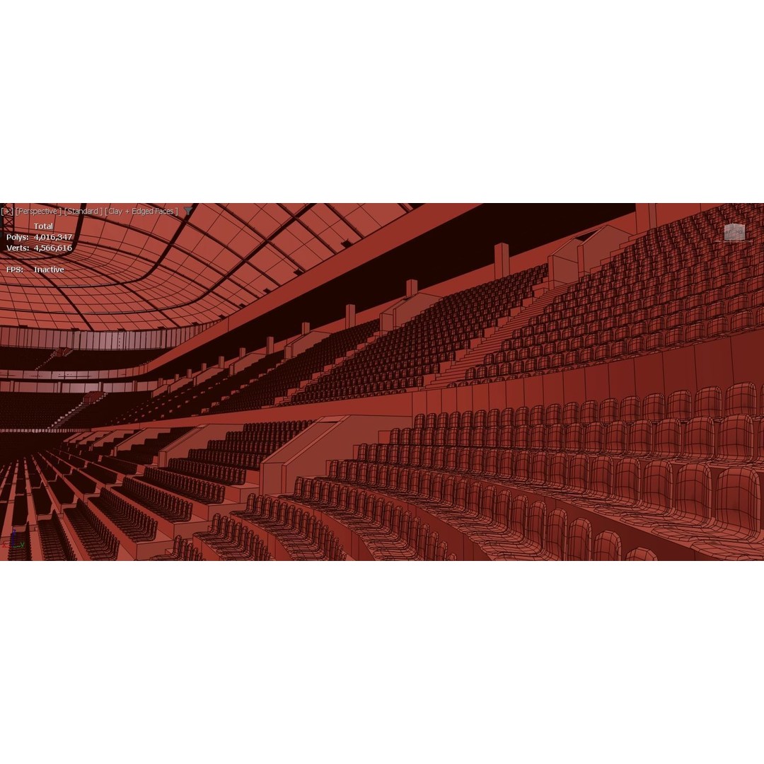Soccer Stadium 3D Model – Low Poly Exterior Asset, FBX, OBJ, Blender - View 21