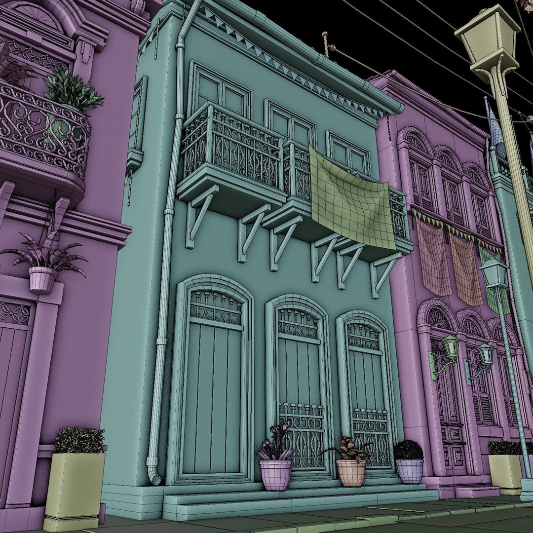 South American Building 3D Model – Low Poly PBR Game Asset, FBX - View 20