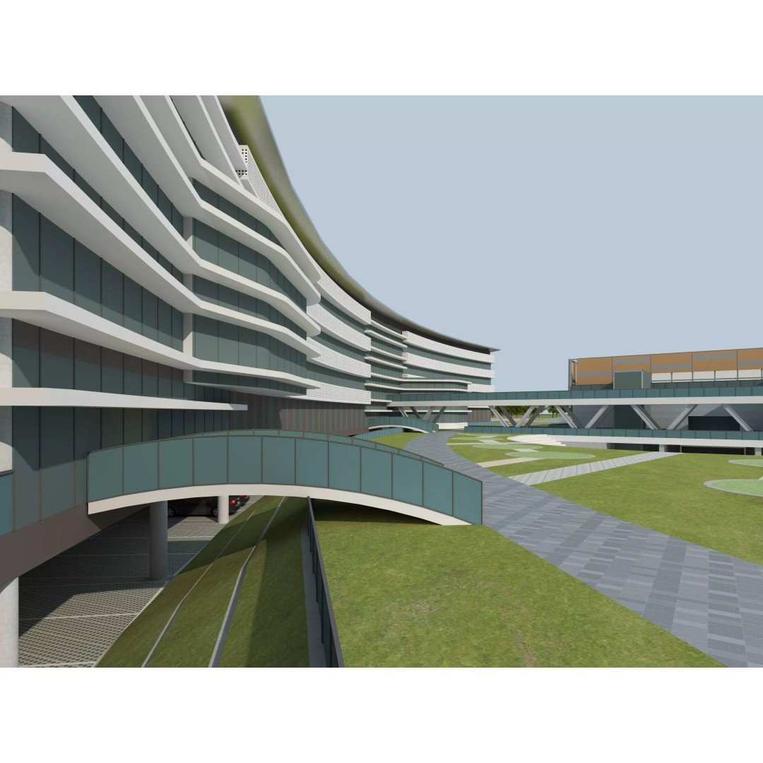 Modern School Building 3D Model – Realistic Design, FBX & OBJ Formats - View 16