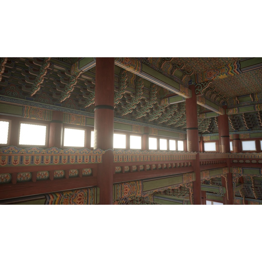 Gyeongbokgung Geunjeongjeon 3D Model – Historic Korean Palace, PBR Textures - View 10