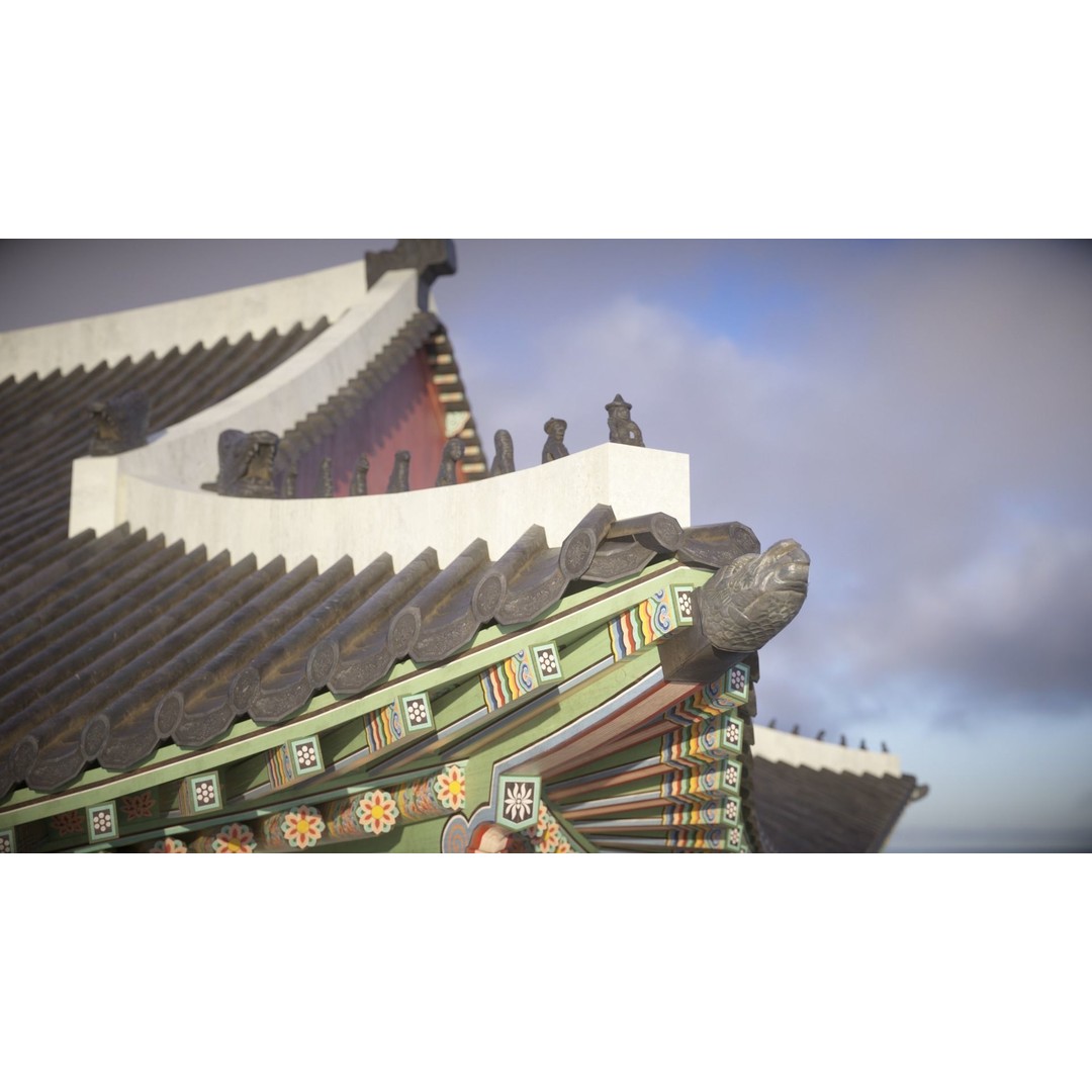 Gyeongbokgung Geunjeongjeon 3D Model – Historic Korean Palace, PBR Textures - View 18