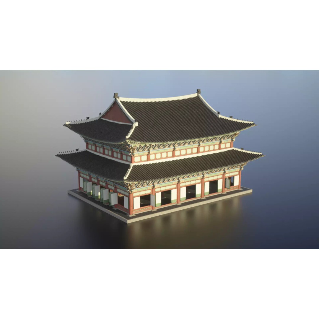 Gyeongbokgung Geunjeongjeon 3D Model – Historic Korean Palace, PBR Textures - View 2