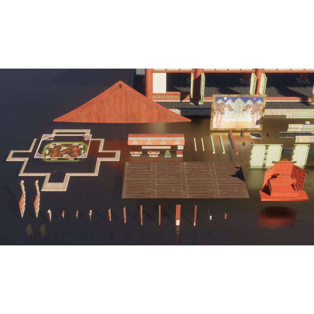 Gyeongbokgung Geunjeongjeon 3D Model – Historic Korean Palace, PBR Textures - View 23