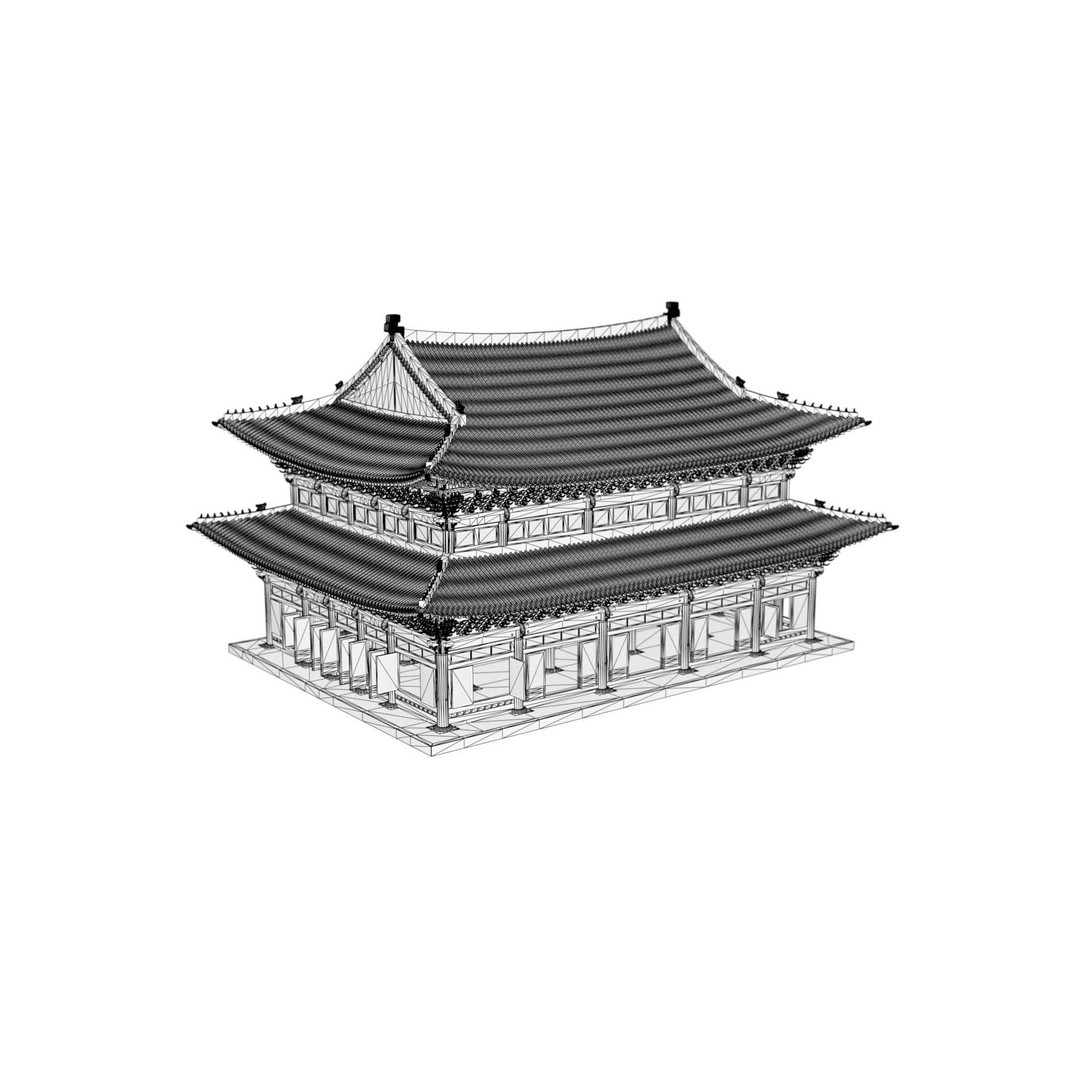 Gyeongbokgung Geunjeongjeon 3D Model – Historic Korean Palace, PBR Textures - View 3