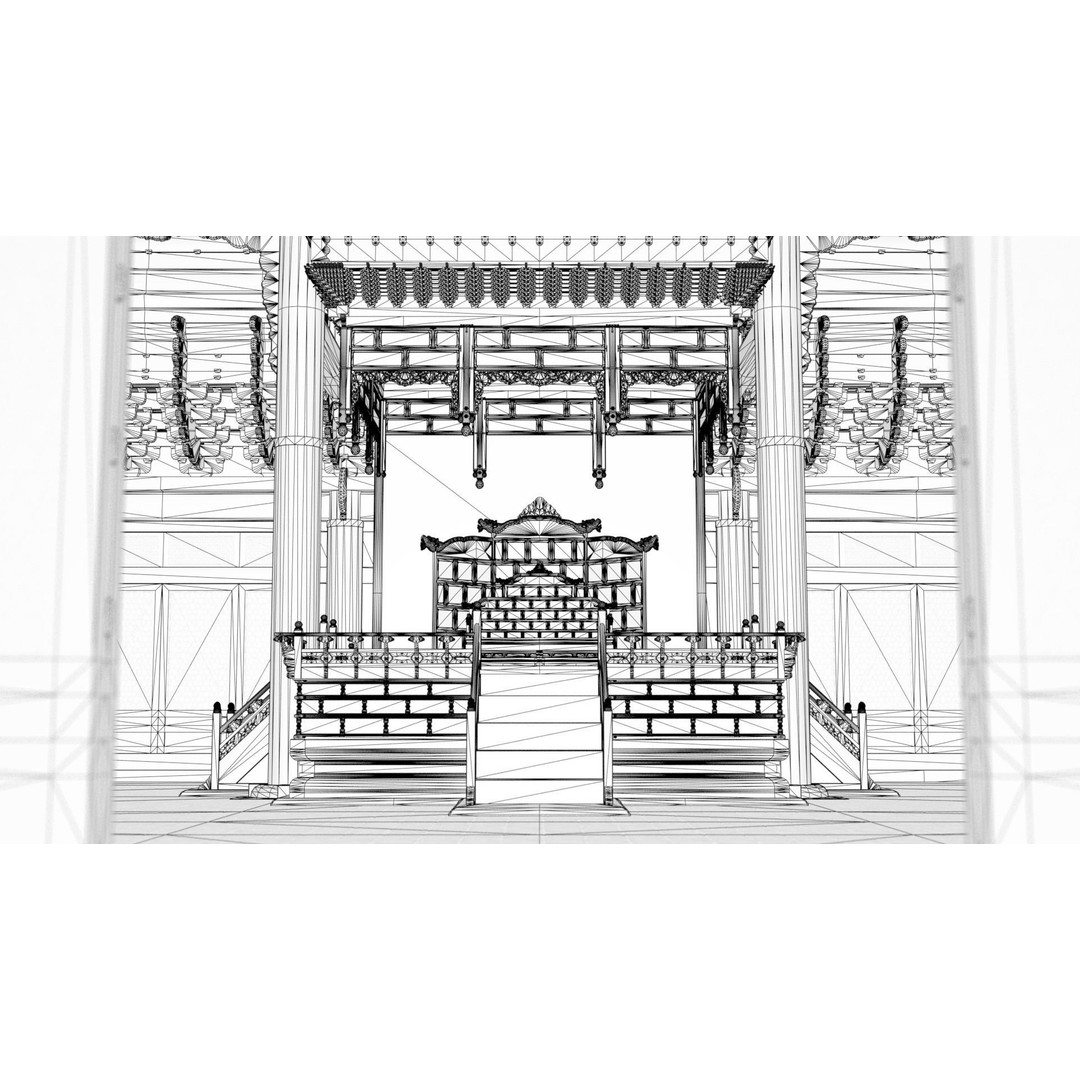 Gyeongbokgung Geunjeongjeon 3D Model – Historic Korean Palace, PBR Textures - View 5