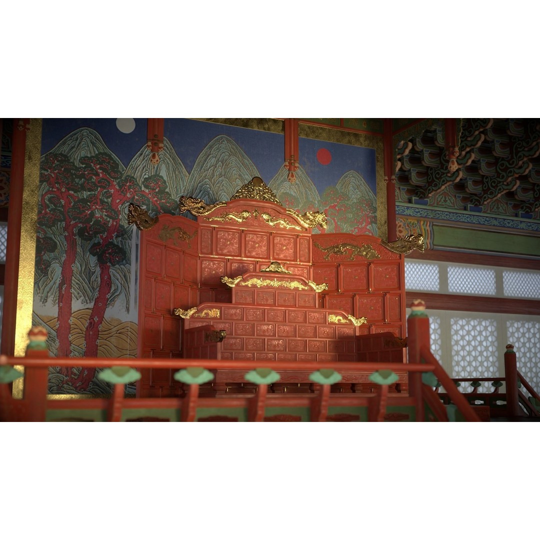 Gyeongbokgung Geunjeongjeon 3D Model – Historic Korean Palace, PBR Textures - View 6