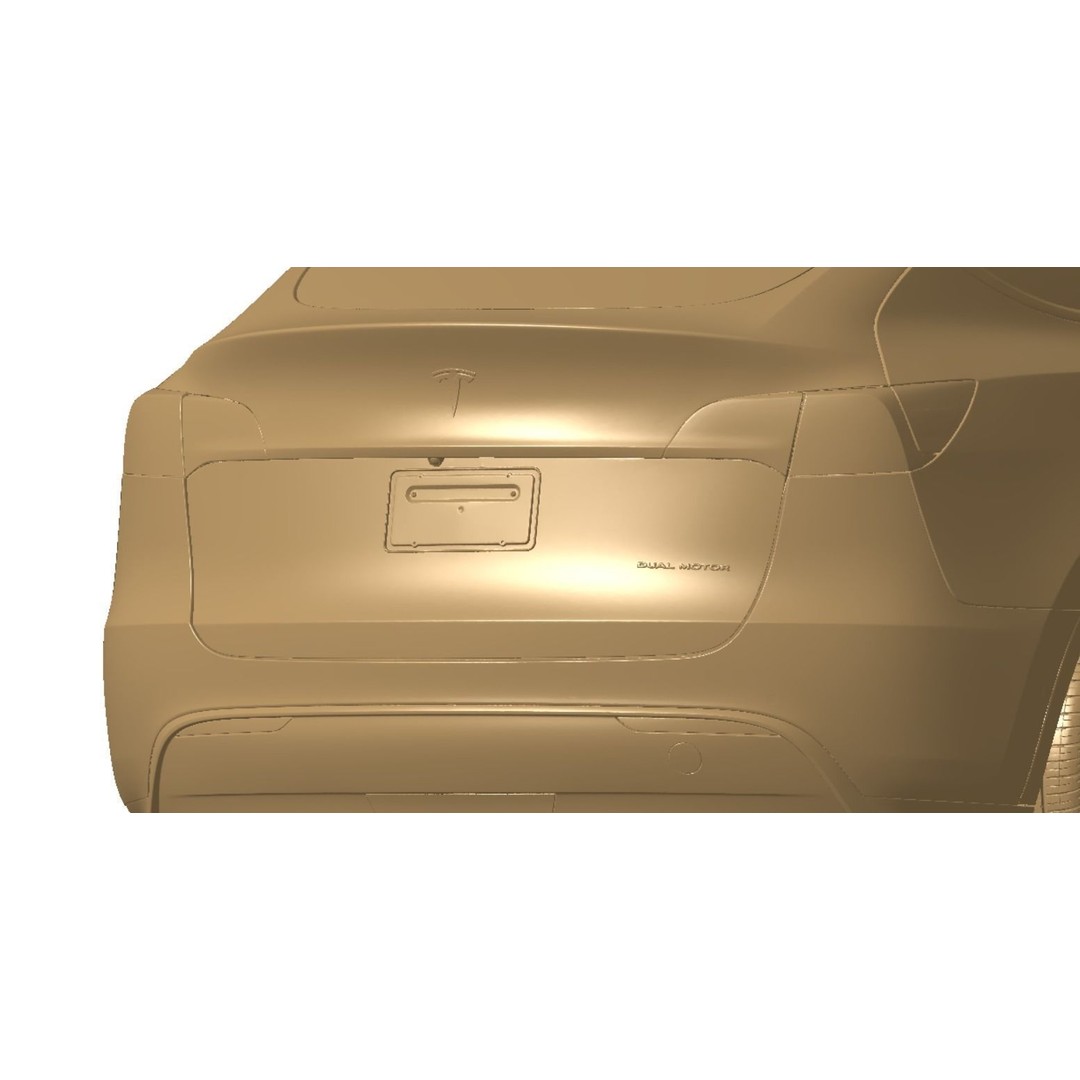 Tesla Model Y 3D Model – High Detail Scanned Vehicle, STL - View 12