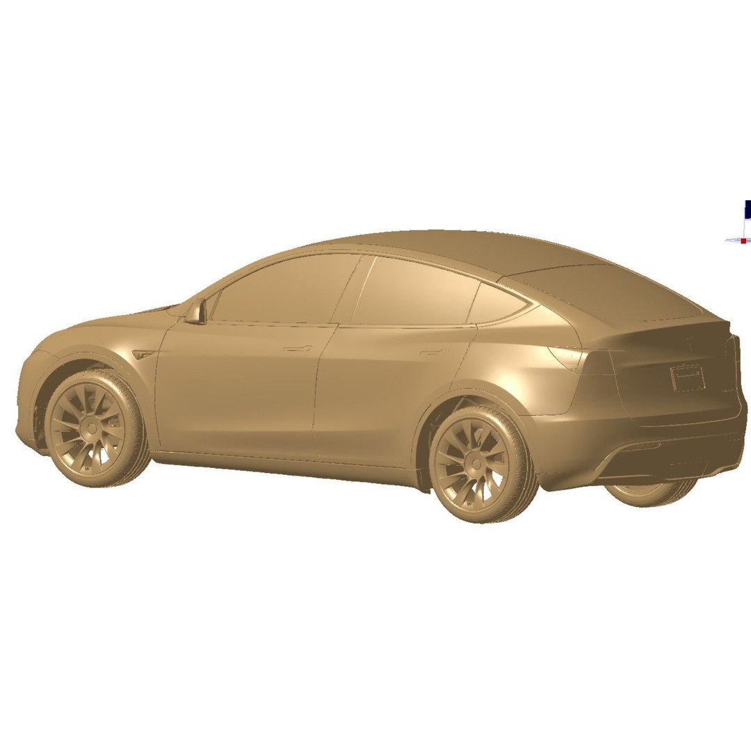 Tesla Model Y 3D Model – High Detail Scanned Vehicle, STL - View 18