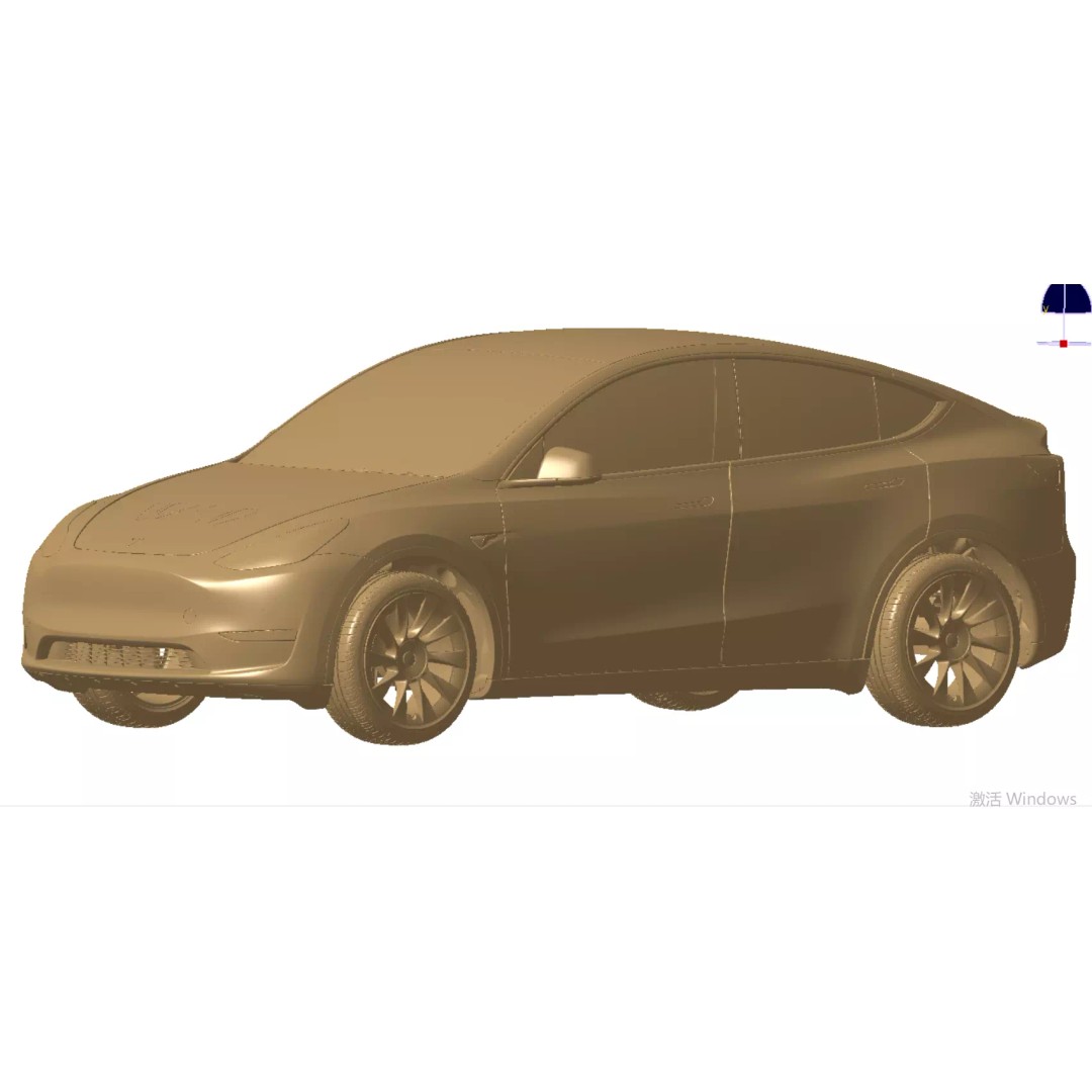 Tesla Model Y 3D Model – High Detail Scanned Vehicle, STL - View 2