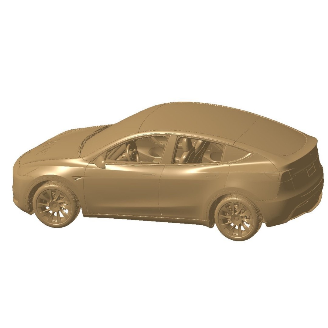 Tesla Model Y 3D Model – High Detail Scanned Vehicle, STL - View 3