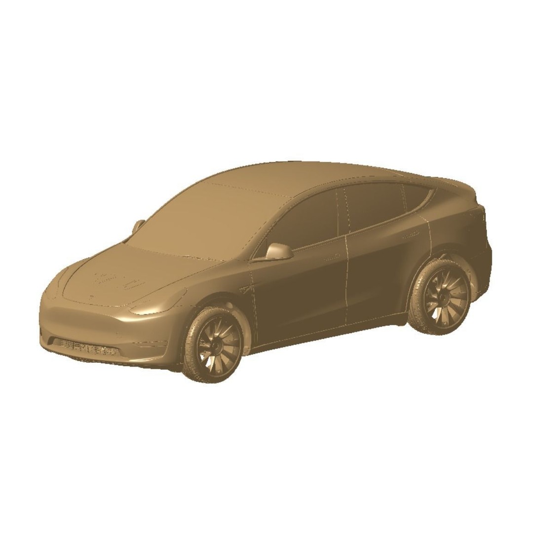 Tesla Model Y 3D Model – High Detail Scanned Vehicle, STL - View 4