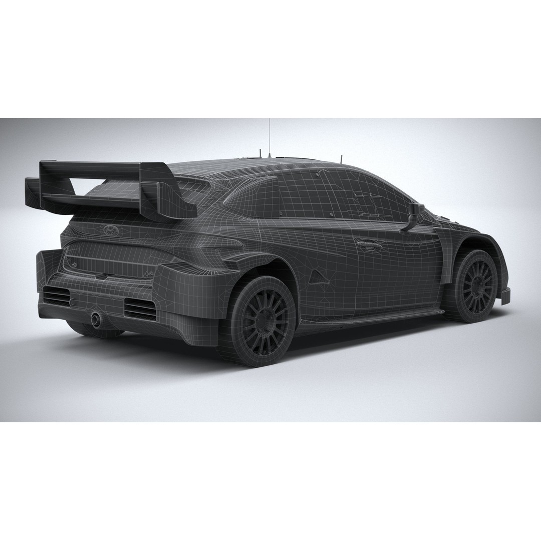 Hyundai i20 N WRC 2022 3D Model – Low Poly Racing Car, FBX, OBJ