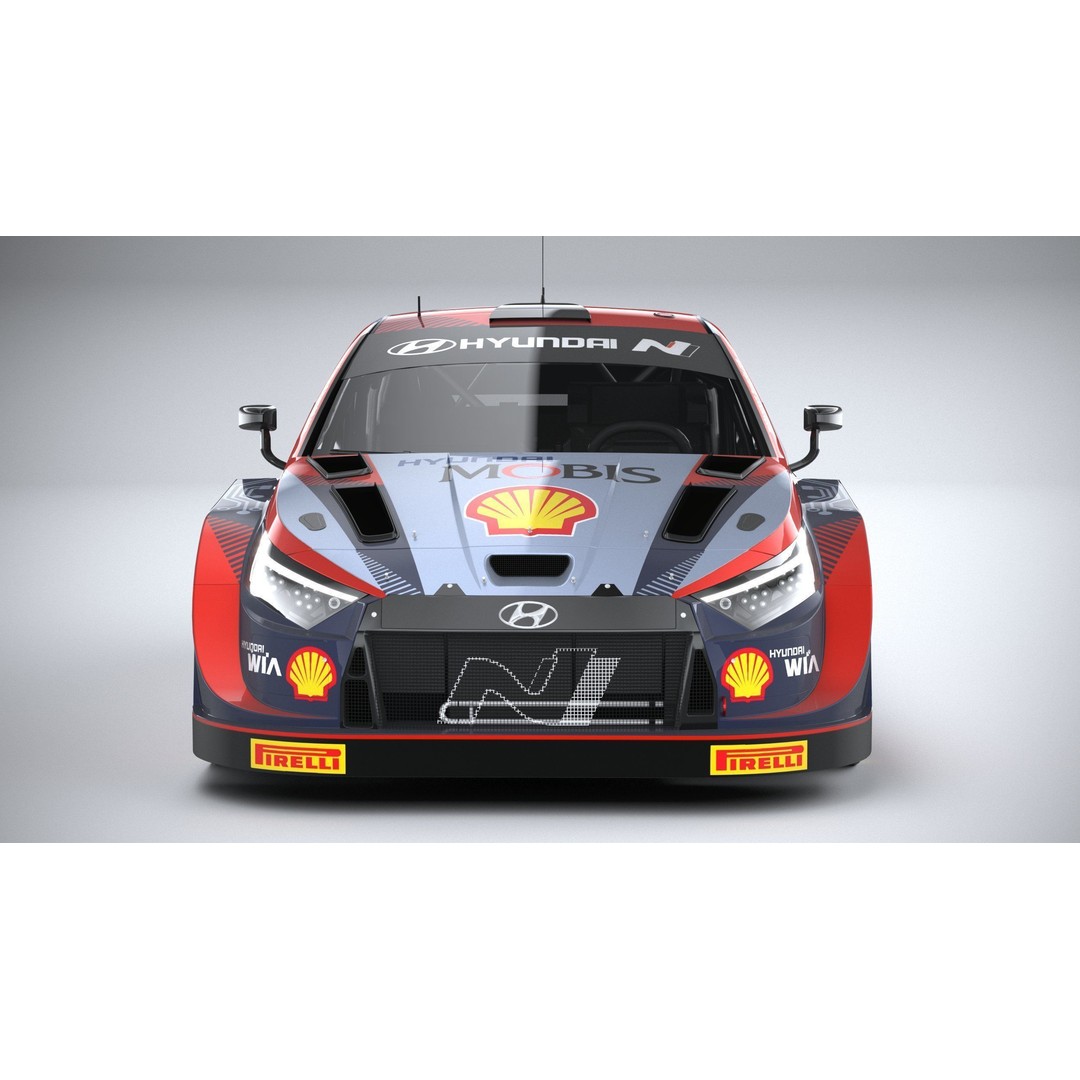 Hyundai i20 N WRC 2022 3D Model – Low Poly Racing Car, FBX, OBJ - View 15