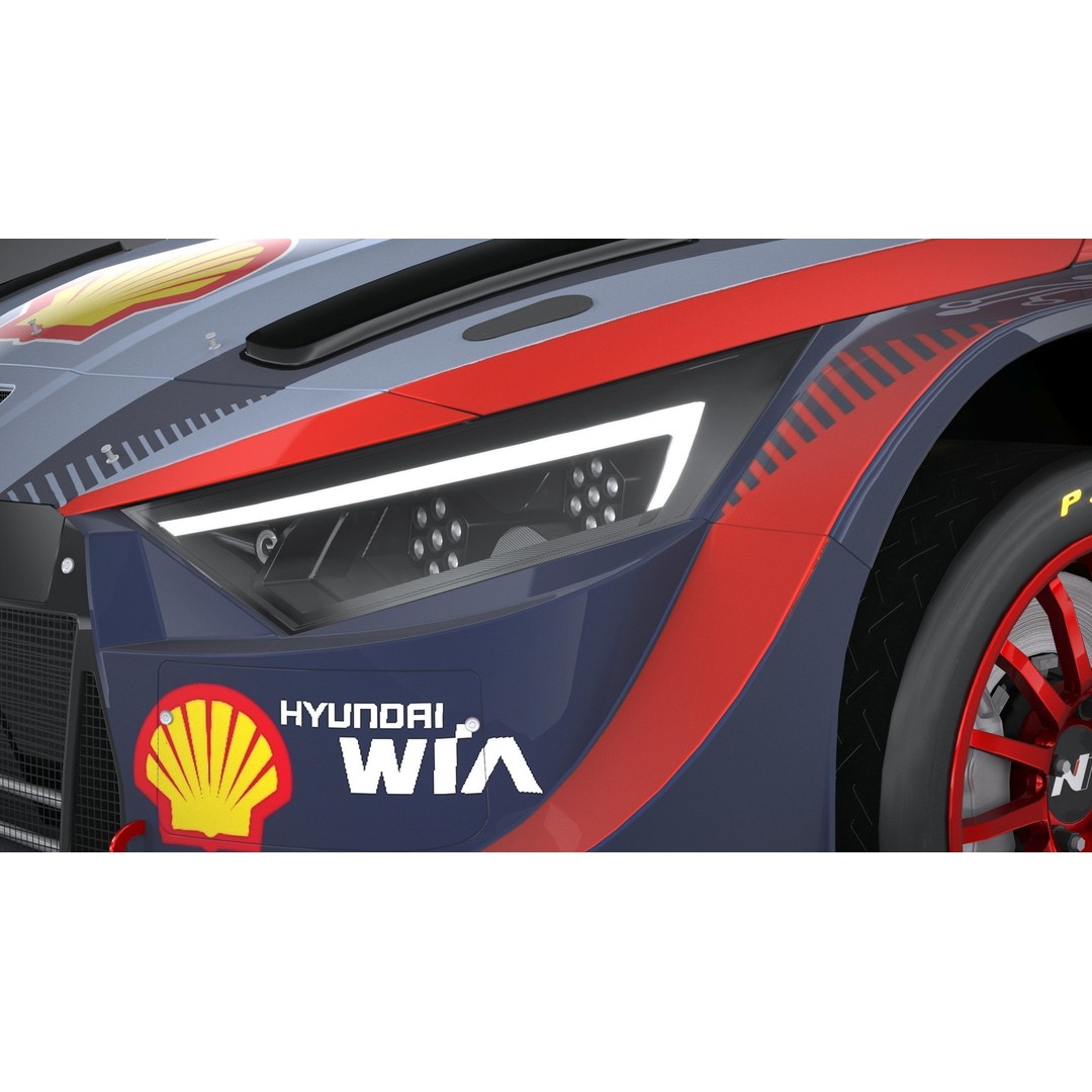 Hyundai i20 N WRC 2022 3D Model – Low Poly Racing Car, FBX, OBJ - View 16