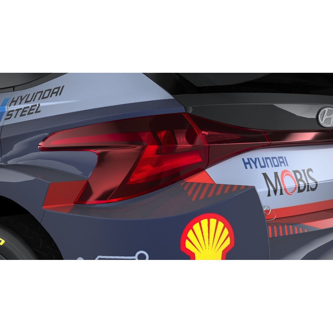 Hyundai i20 N WRC 2022 3D Model – Low Poly Racing Car, FBX, OBJ - View 17