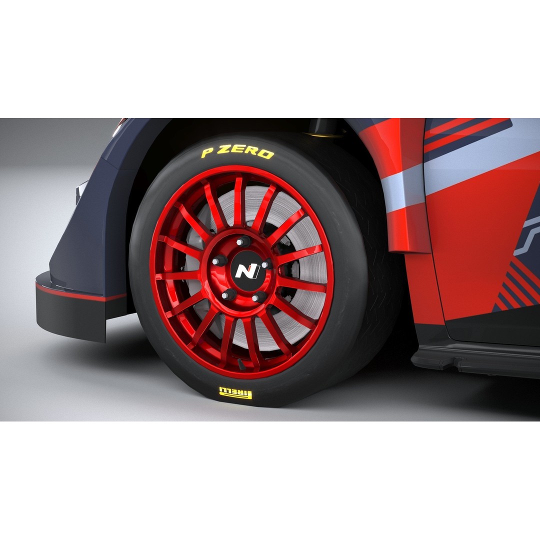 Hyundai i20 N WRC 2022 3D Model – Low Poly Racing Car, FBX, OBJ - View 18